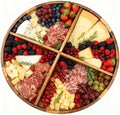 Utoplike Extra Large Acacia Serving Tray, Rotating 23.6'' Charcuterie Board by Utoplike
