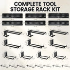 Garage Tool Organizer Wall Mount, 99 Inch Heavy Duty Garage Organization System with 18 Adjustable Hooks, Garden Tool Storage Rack for Garage, Yard & Shed, Holds Up to 750 lbs - Image 6