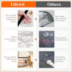 Lifewit 8 Pack Clear Clothes Storage Bags, 90L Blanket Storage with Zipper - Image 3