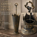 Vintage Umbrella Stand for Entryway, Metal Umbrella Holder - Image 4