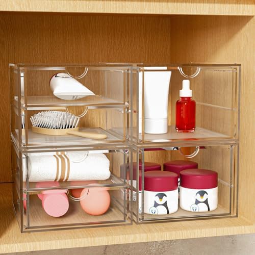 caktraie Acrylic 6-Drawer Office & Makeup Storage Organizer,Desk - Image 2