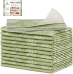 Cooyes Drawer & Shelf Liner for Kitchen Cabinets, Breathable Cloth Material, Machine Washable, Refrigerator Liners with Non-Slip Particles, Keep Produce Fresh Longer, 12 Pack, 12" * 24", Sage Green by Cooyes
