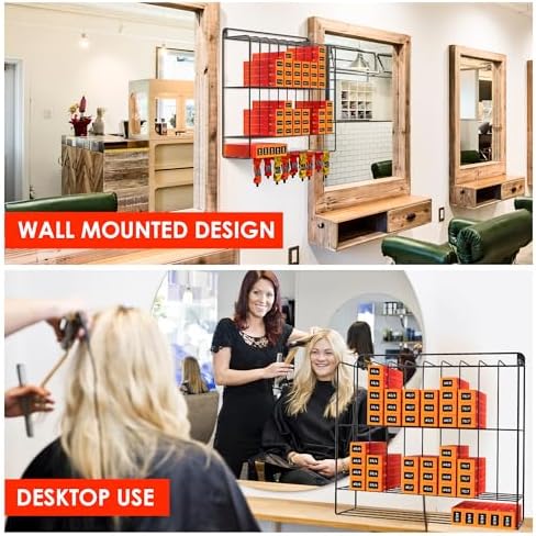 Large Hair Color Organizer, 2 Tiers Color Storage for Salon Wall Mount - Image 4