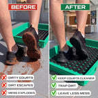 Cinnvoice Tennis Court Shoe Cleaning Tray with Brush Mat, Clay & Sand Removal for Courts, Sports Facilities, Entryway Boot Cleaner, 24 x 16.5 x 3.7 Inches - Image 5
