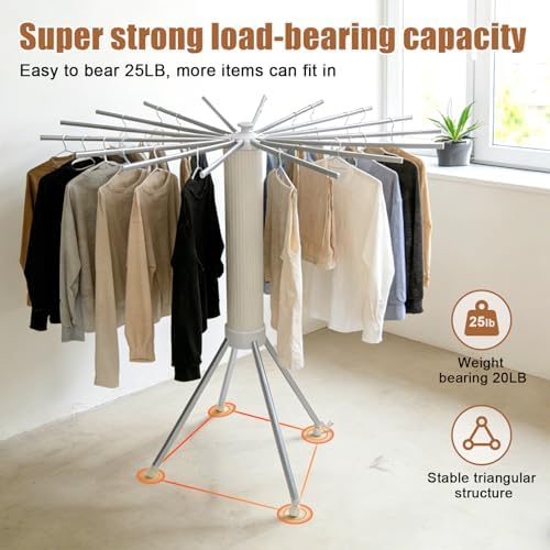 Clothes Drying Rack Four Corners, Large Capacity Portable Laundry Drying Rack, Space Saving Design for Indoor Outdoor Use, Multi-Function Clothing Rack, Towel & Blanket Drying Rack for Laundry Room - Image 3