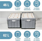 Collapsible Storage Bin (With Lid) (100% Recycled) - 62L - Obsidian (3PK) - Image 5