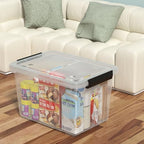 30 Quart Box with Wheel, 4-Pack Clear Plastic Storage Bin with Lids - Image 6