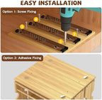 Jolitac Bamboo Pull Out Spice Rack for Cabinet, Slide Out Drawers - Image 6