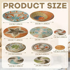 Tatuo 11 Pcs Boho Wall Basket Decor Woven Wall Hanging Art, Farmhouse - Image 3