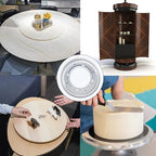 9 Pack 9" Lazy Susan Turntable Bearing Plate, Heavy Duty 750lbs Load Capacity, Lazy Susan Turntable Ball Bearing for Rotating Table, Serving Tray, Kitchen Storage(Silvery) - Image 7