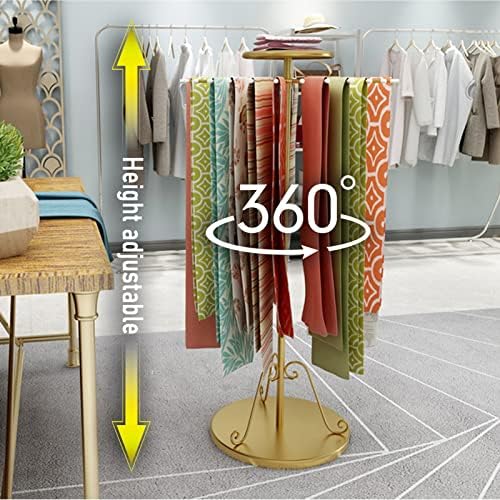 Freestanding 360° Metal Scarf Display Rack for Boutique Store Home Storage - Image 3