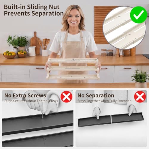 Expandable Spice Rack Organizer for Cabinet, Supports 17.6 lbs Per Tier - Image 3