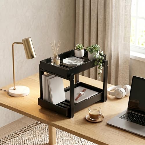 Bamboo Under Sink Storage 2 Tier Pull Out Cabinet Organizer - Image 5
