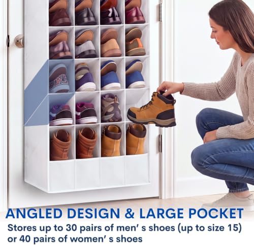 Ofiray-home Over the Door Shoe Organizer, 40 Pockets, Up to 40 Pairs - Image 3