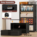 1288QT Extra Large Stackable Storage Bins with Lids & Wheels - Image 6