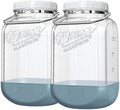 1.5 Gallon Large Glass Jar with Airtight Lid, Square, 2 Pack by Dwbligt