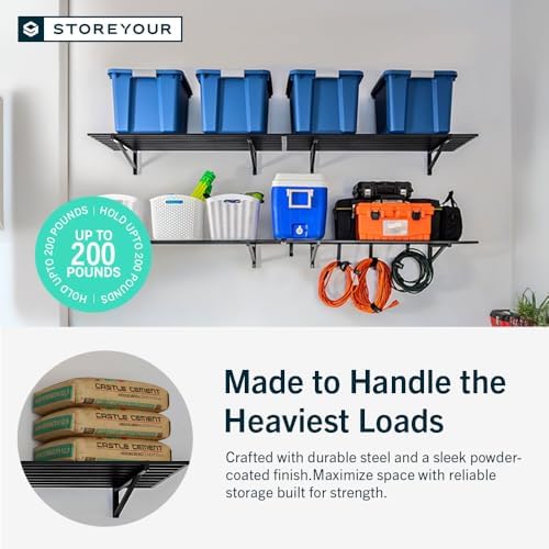 StoreYourBoard Garage Wall Shelf, 1x2 ft, Holds 200 lb, 2 Pack - Image 5
