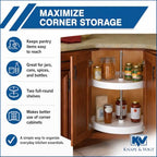 Knape & Vogt 28-In 2-Tier Full-Round Lazy Susan, White - Image 2