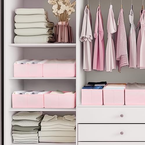 Criusia Drawer Organizer Clothes, 21 Pack Dresser Organizer for Baby Clothes, Underwear, Sock - Foldable Closet Organization and Storage Dividers Bins for Nursery, Bedroom (Pink) - Image 6
