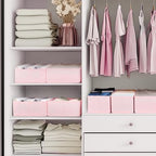 Criusia Drawer Organizer Clothes, 21 Pack Dresser Organizer for Baby Clothes, Underwear, Sock - Foldable Closet Organization and Storage Dividers Bins for Nursery, Bedroom (Pink) - Image 6