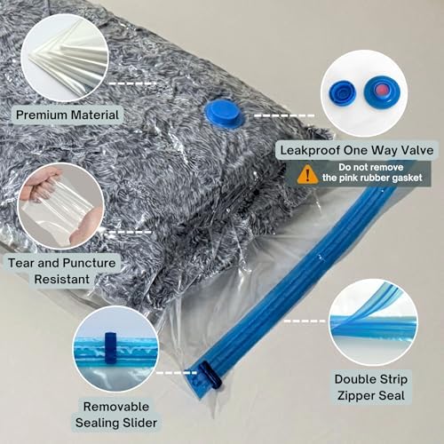 Jumbo XL Vacuum Storage Bags with Pump Vacuum Seal Space Saver Bags 10 Pack - Image 5
