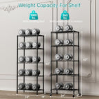 SINGAYE 5 Shelves Storage Wire Shelf Closet Metal Shelving Pantry Wheels - Image 3