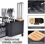 Expandable Dish Rack, Dish Drying Rack for Kitchen Counter, Foldable Dish Dryer Rack, Stainless Steel Dish Drainer Racks with Cutlery Holder, Collapsible Dish Drying Racks Standard Size, Dark Gray - Image 4