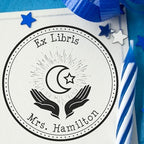 Custom Library Stamper - Personalized PSI Pre-Inked Praying Star and Crescent Home Library Stamp for Islamic Cultural Center Members - Ideal for Personalizing Books and Documents -, Long-Lasting Ink - Image 6