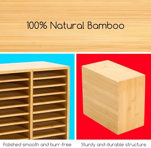 MEEDEN Bamboo Marker Organizer for Desk: Wooden Storage Holds 126 Markers - Image 6