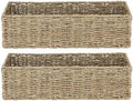 Seagrass Handwoven Storage Baskets, Toilet Tank Topper for Bathroom, 2Pack by WEAVELYRICS