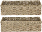 Seagrass Handwoven Storage Baskets, Toilet Tank Topper for Bathroom, 2Pack by WEAVELYRICS