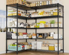 PrimeZone Corner Shelving l Shaped Wire Shelf Pantry Shelves Garage Storage - Image 2
