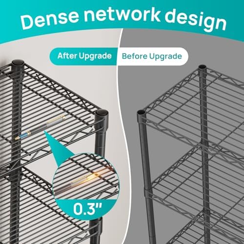 SINGAYE Metal Shelves Wire Shelving Storage Standing Adjustable Shelf Unit - Image 3