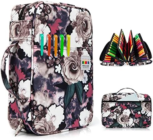 YOUSHARES Pencil Holder 300 Slots - 300 Slots large Pen Case Organizer with Multilayer Holder for Prismacolor Colored Pencils & Gel Pen (Grey Rose) by YOUSHARES