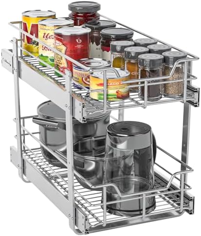 Pull Out Cabinet Organizer,11¼'' Slide Out Kitchen Organizers and Storage by ZOINLIY