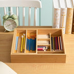 Double Bamboo Kitchen Drawer Organizer, Removable, Deep - Image 6