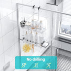 Aitatty Over the Door Hanging Shower Caddy: No Drill Rustproof Shower Rack - Image 5