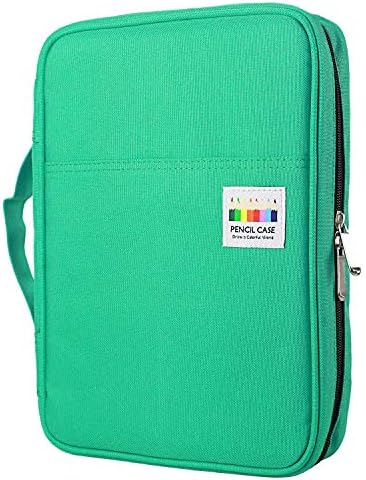 YOUSHARES 166 Slots Colored Pencil Case, 110 Slots Gel Pens fo Coloring Case Organizer, Handy Multilayer Color Pencil Holder for Glitter Gel Pens, Refills, Colored Pencils for Adults & Artist (Green) by YOUSHARES
