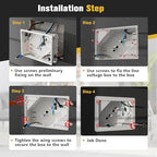 in-Wall TV Box with Flange for Home Theater Installation, Cord Hider for Wall Mounted TV, with 2 Duplex Outlets, Cable Bracket, LV Cable & 1-1/2" ENT Entrance, Ideal for New or Retrofit Job, 2 Pack - Image 7