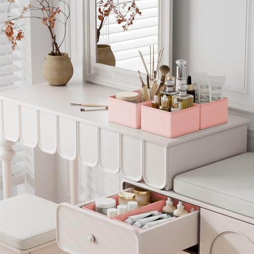DIMJ Drawer Organizer Clothes Storage - 18 Pack Baby Dresser Organizer for Nursery, Foldable Closet Drawer Organizer Bins for Bedroom Organization, Fabric Storage Dividers for Socks, Underwears, Bras - Image 5