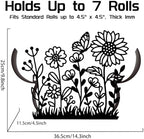 Wildflower Toilet Paper Holder Wall Mount/Stand for Extra 8 Rolls - Image 2