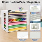 11X17 Construction Paper Organizer for Desk PVC Scrapbook Storage - Image 4