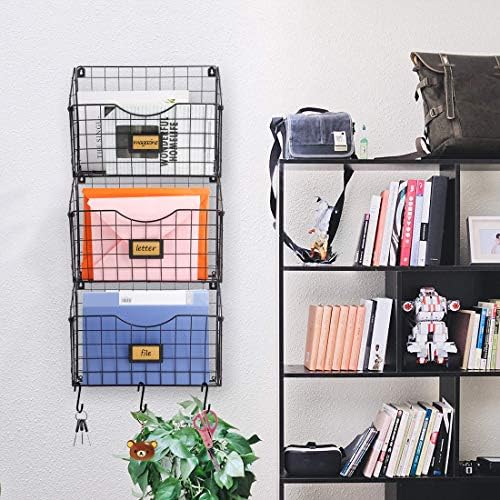X-cosrack 3-Tier Hanging Wall Files with Door Hooks and 6pcs S Shape Hooks - Image 6