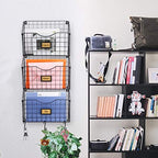 X-cosrack 3-Tier Hanging Wall Files with Door Hooks and 6pcs S Shape Hooks - Image 6