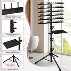 Klvied Braiding Hair Rack, 144 Pegs, 48.2-62.9in, Black - Image 3