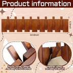 Youyole 8 Hooks Wood Coat Rack Wall Mount Piano Hideaway Coat Hooks - Image 3