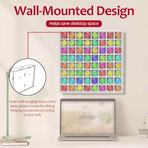 64 Grids Paint Organizer, Wall Mountable Craft Paint Storage Rack - Image 5