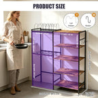 Pot and Pan Organizer Rack with Lids Holder, 5-Tier Kitchen Cookware Storage Shelf, Adjustable Freestanding Pot Rack for Kitchen, Pantry & Dining Room - Image 3