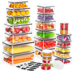 50 PCS Food Storage Containers with Lids Airtight (25 Lids & 25 Containers) by JSCARES