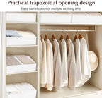 Homsorout Closet Organizers and Storage Bins - 6 Pack Collapsible Divided Trapezoidal Cube Storage Bins Baskets with Orange Handle for Organizing Clothes Blankets, Toys, Books, Towels(White) - Image 6